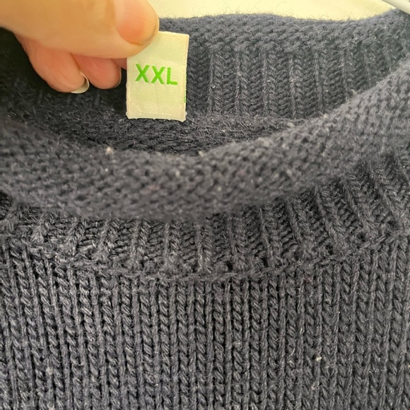 Vintage kids holiday Navy Teddy Bear Sweater - Picture 5 of 11